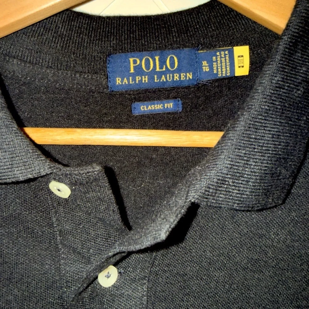 Ralph Lauren Classic Fit Performance Polo Shirt XL Heathered Dark Grey $165